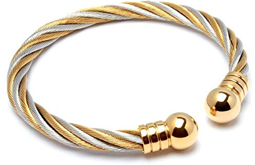 Schmuck-Checker Flexibler Stahlseil Armreif aus Edelstahl silber gold Damen Herren Armband Schmuck Geschenk