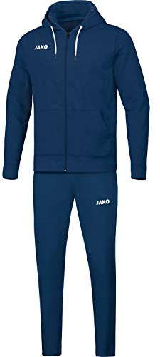 Jako Kinder Jogginganzug Base mit Kapuze, hellgrau meliert, 164, M9665