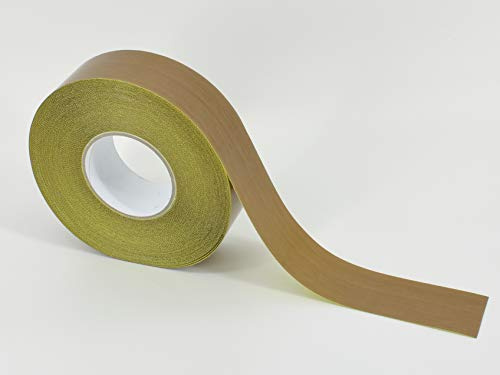 Teflonband für Vakuumgeräte, Hochtemperaturband (PTFE Klebeband) 30m braun Stärke 0,13 mm Breite 50 mm (verschiedene Größen)