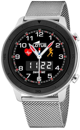 LOTUS Analog Klocka för Vuxen Unisex Automatisk med rem i rostfritt stål 50021/1, En Storlek, armband