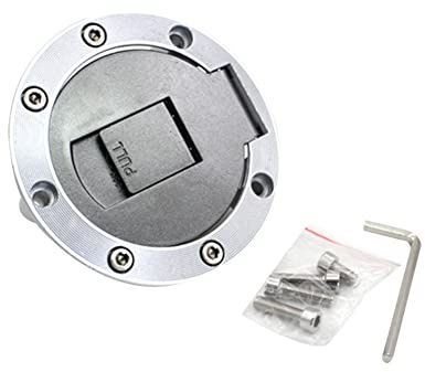 iSpchen Motorrad Tankdeckel 7 Loch Edelstahl rund passend für Sub-Stituireho-Rizon, Golds-Tandard 150