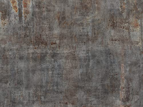 Rasch Tapete 429749 - Fototapete auf Vlies im Industrial Look mit Rost-Optik in Grau und Braun - 3,00m x 4,00m (LxB)