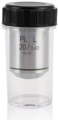 Lente de Objetivo de microscopio, KP-20X PL20X Distancia de Trabajo Infinita Accesorios de microscopio metalográfico de 8,8 mm Microscopio acromático