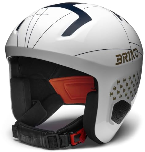 Briko, Helmet Unisex Erwachsene, Shiny White-Tangaroa, Blau-Gold, L