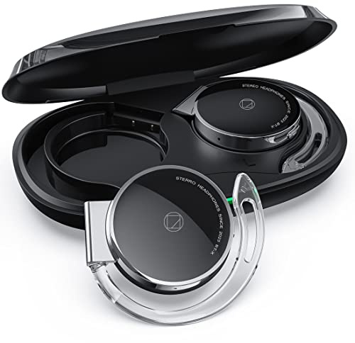 BEVCEFCC Cuffia Clip-Type Sport, Bluetooth V5.3, Cuffie con Gancio, Auricolari On-Ear Cuffie Bluetooth con Microfono, Cuffie Bluetooth Over Ear, Comfort Fit Wireless Auricolari (Nero)