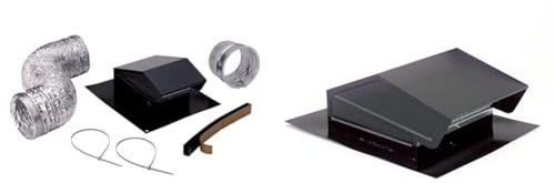 Broan-NuTone RVK1A Roof Vent Kit, Black & 634M Steel Roof Cap for 6 Round Duct, for Range Hoods, LoSone Fans, and Bath Ventilation Fans, Black