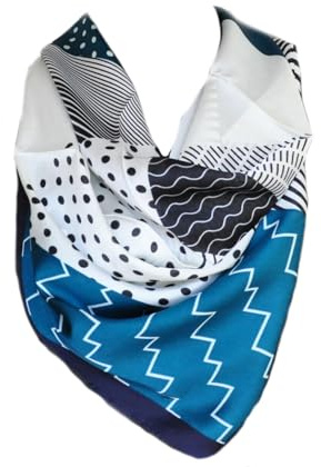 Damen Seide Nickituch Tuch Halstuch Schal Kopftücher Vierecktuch Bandana Taschentuch Ansatz Handgelenk Verpackungs Gr. 70 cm x 70 cm Mit Muster oder Uni