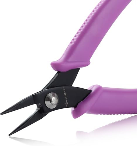 SPEEDWOX 5-1/2 Inches Mini Long-Nose Pliers for Jewelry Making Tweezer Nose Pliers Mini Needle Nose Pliers Short-Nose Pliers Flat Smooth Jaw Pliers Open and Close Jump Rings Beading Hobby Tools