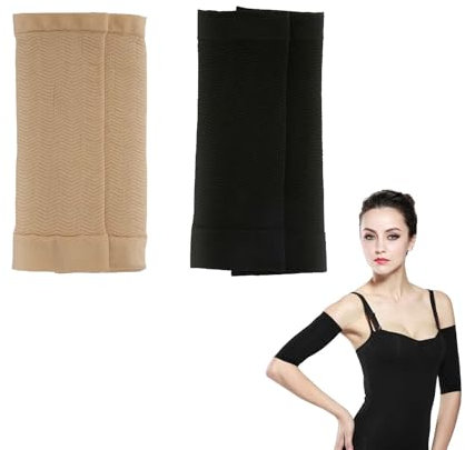 DHWEKU 4 Pezzi compressione dimagrante Braccio Maniche Migliorare Shaper maniche braccio sottile per Sport Fitness,Fascia Braccia Dimagrante,Anticellulite Fitness per Corsa Palestra Yoga Donna Uomo