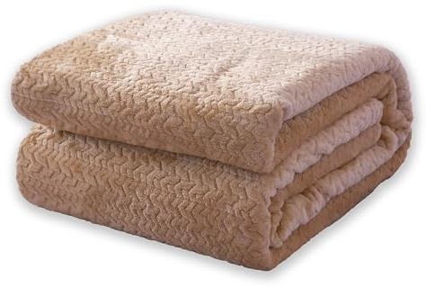Kuscheldecke 160x200 cm Französisches Beige Flauschig Tagesdecke Fleecedecke Flanell Decke Sofadecke Für Couch Wohndecke Wendedecke als Sofaüberwurf oder Wohnzimmerdecke