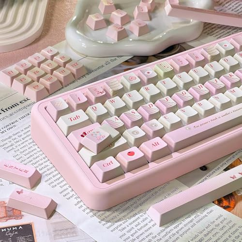 152 Tasten PBT Dye Sub Custom Keycaps Cherry Profil Rosa Tastenkappen für 61/64/87/104/108 Cherry Mx Switches Mechanische Tastatur