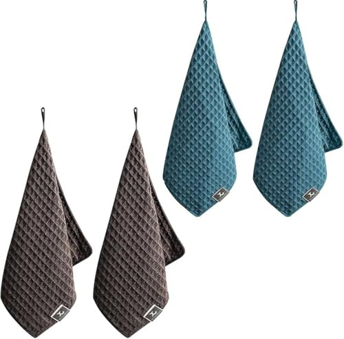 HARY 4Pcs Barista Microfiber Cloths, Coffee Cloth, 12x12 Microfibre Cleaning Cloth, Reusable Kitchen Towel, for Espresso Machines, Steam Wands & Countertops Essential Coffee Bar Accessoriest