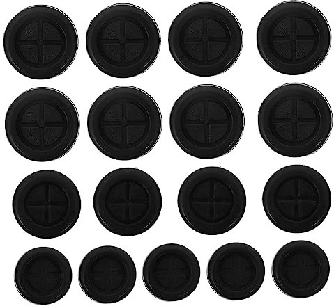 CHILDWEET 36 Stück Doppelseitige Gummitüllen Aus Pvc Runde Kabelschutz Lochstopfen in 16mm 20mm Und 22mm Witterungsbeständig Und Ölresistent Kabelschutz Für Ecken Und Kanten