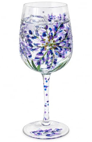 Lesser & Pavey Lynsey Johnstone Agapanthus Wine Glass | Home & Restaurants, Stylish Wine Glasses, Hot & Cold Drinks, Tableware, Gifts For Women & Men