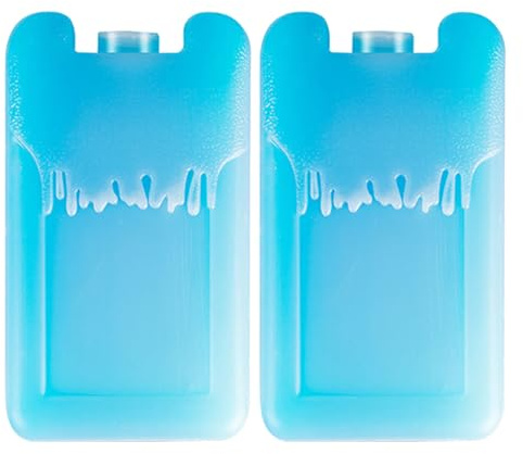 2 batterie refrigeranti da 150/200 ml – Elementi di raffreddamento piatti per borsa termica e refrigerante – Cuscinetti refrigeranti in plastica senza BPA – Batterie per ghiaccio per borsa del pranzo