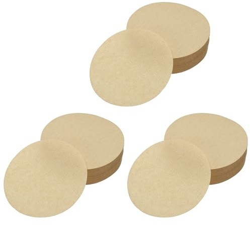 sourcing map 300 filtros de café, filtro de papel redondo desechable de 2.5 pulgadas, apto para uso en la oficina en casa y cafetera de goteo, color madera