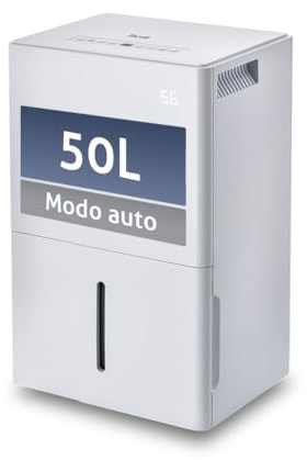 Fácula - Deshumidificador Titán 50 l/día | Modo Ventilación | Depósito extraíble 6,5l | Secado de Ropa | Temp 1-24h