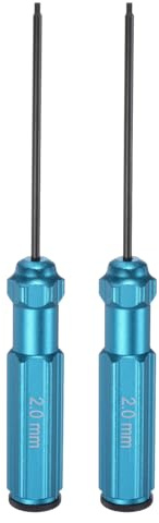 QUARKZMAN 2 Pezzi Cacciavite Esagonale RC 2mm Chiavi A Brugola RC Blu | Per Modelli RC Auto Elicottero Barca, Attrezzo Di Riparazione