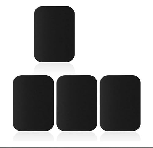 FLY DESIGN Metallplättchen Set für Magnetische Handyhalterung, 2er Set 75mmx55 mm Selbstklebende Rechteckige Platten, Schwarz, Ultradünn, Universal Kompatibel mit KFZ Handyhalter