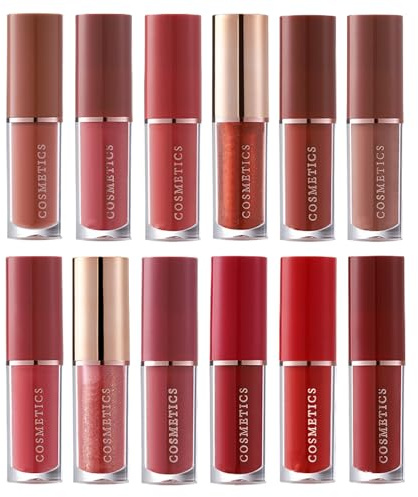 Coffret De Rouge À Lèvres Liquide Mat | 12 Pièces Kit De Maquillage Labial Résistant Aux Transferts | Kit De Teinture Pour Lèvres Nude | Pour Voyage Déplacement Professionnel Scène Rendez-Vous