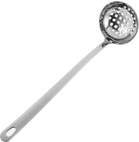 OSALADI Mestolo in Acciaio Inox 304, Cucchiaio da Cucina Spesso e Profondo, Utensile da Portata per Uso Domestico e Professionale, Adatto per Zuppe e Feste