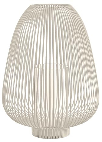 blomus Laterne -LYVA- | Farbe Nomad | Größe L | Aus pulverbeschichtetem Stahl und klarem Glas; Für stimmungsvolles Kerzenlicht; Maße 34,5 x 34,5 x 48 cm