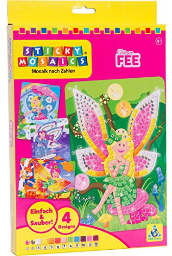 Klibbig mosaik glittrande älvor, färgglad, 1 pack