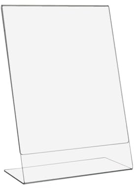 10 Stück DIN A4 Hoch L-Ständer/Werbeaufsteller glasklares Acrylglas | 10er Set, DIN A4 Blattformat, Einfacherer Blattwechsel, Zeigis made in Germany, UV stabil, Auslieferung mit Schutzfolie