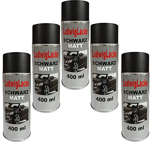 Standardspray 5 Lackspray Schwarz matt 400 ml je Spraydose