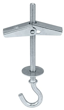 KLIMAS 10 Stück 4x50 Federklappdübel mit C-Haken