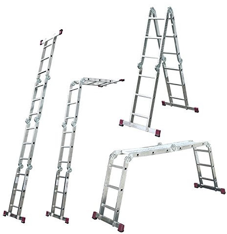 Krause Gelenkleiter Corda 4x3 Sprossen Stehleiter Brücke Gerüst