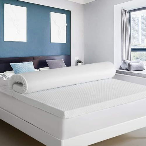 Topper Viscoelástico | Fabricacion Española | Topper para Colchón Nucleo de Viscoelastica | 90 x 180cm | Grosor 8CM | Sobrecolchón Hipoalergénico Transpirable | Mejora Circulacion Sanguinea