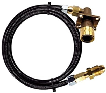 Gomet LPG Gas Bottle Refill Adaptor to Bayonet Filling Point Set with None Return Valve and 8mm Hose Pipe for Caravan Motorhome (2 Meters)