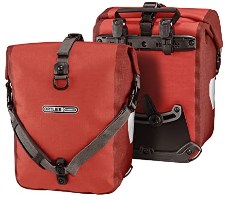Ortlieb Sport-Roller Plus Fahrradtasche, Salsa - Dark Chili, 30 x 25 x 14 cm, 2x12.5 L