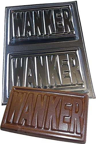 dennycraftmoulds.co.uk Wanker Large Chocolate Bar Moulds Reusable Plastic Molds Make 150g Bars, Transparent