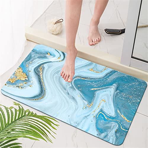 Super Absorbent Floor Mat, Badteppich Badezimmerteppich, Duschteppich, Badvorleger Rutschfest Waschbar, Home Badematte, Soft Floor Mat for Home, Schnell Trocknend Schmutzabweisende, Das Meer 70x120cm