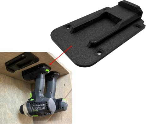 3DHerb Support d'appareil compatible avec les appareils sans fil Festool - Support mural pour perceuse sans fil BP 18, scie sauteuse, etc. - Accessoire massif de qualité supérieure