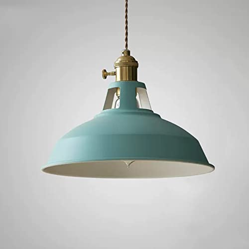 Chao Zan Lampada a Sospensione Vintage Industriale Lampadario Retro Rustico Lampadario Plafoniera in Metallo per Sala Cucina Camera da Letto/Corridoio/Soppalco/Bar/Caffè, E27 (Blu)