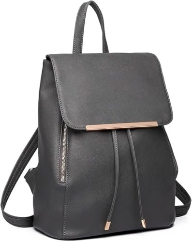 Miss Lulu Rucksack Damen Klein Wasserdicht Rucksack Cityrucksack Backpack Women Modern Backpack Damen PU Leder für Reisen Arbeit Schule