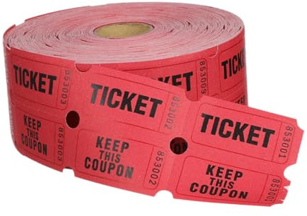 GRIRIW Boletos De Rifa Para Eventos Boletos De Rifa Rojos Rollo De Para Para Fiestas y Sorteos