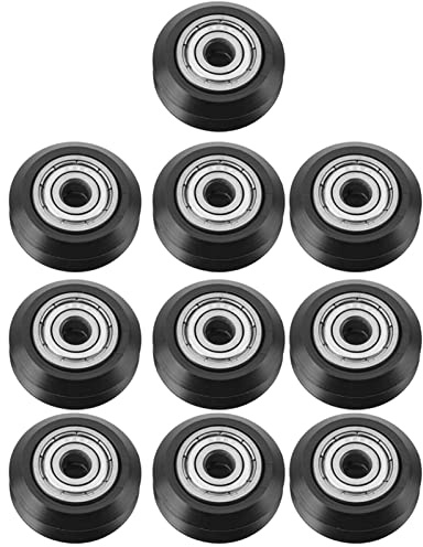 10 Stück 3D-Drucker POM-Kunststoff-Riemenscheibenlager, Passives Rundes Rad mit 625-Lager, 25 Mm Außendurchmesser, 11 Mm Dicke, 5 Mm Bohrung, Passive Runde Riemenscheibe für