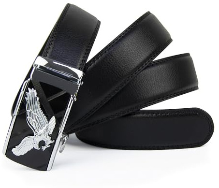 Glamexx24 Gürtel Herren Adlermuster, Breit 35mm Automatikschließe Ratsche gürtel, verschiedenen Farben und Längen für Männer
