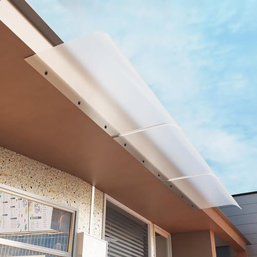 Auvents De Fenêtre Auvent De Porte Store Banne, Marquise Porte D'Entrée, Auvent Pour Porte D'entrée En Transparent, Protection UV Pour Garage, Balcon, Fenêtre, Extérieur(Color:Frosted,Size:50x80cm)