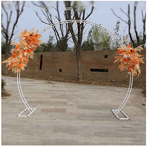Balloon Arch Stand Metal Frame for Garden Arbors Flower Ceremony, Birthday Party, and Christmas Decorations White 126''x110'' Circular Backdrop Stand 94 5''x79'' and 102''x87'' Wrought Iron