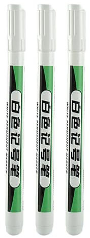 Fruusv Permanent Paint Marker Wasserfest Marker Stift Weiß Lackmarker Nie Verblassen Marker Zarte Spitze Marker Keramik Lackstift Holzmarker Stift Ledermalstift Glasmarker Stift