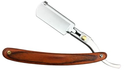 TOVINANNA Rasoio Da Barbier Acciaio Rasoio Manuale Per Uomo Per Barba e Basette Portatile e Compatto Facile Da Usare Casa Viaggio