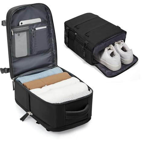 BJLFS Mochila Viaje Cabina Avion 40x30x20 Ryanair Equipaje de Mano Air Europa Maleta 40x30x20 Wizzair Equipaje de Mano Ryanair Mochila Avion 40x20x30 Vueling para Portátiles de 14 Pulgadas