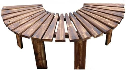 Gartenbank Halbrunde Baumbank Anti-Korrosion Massivholz Gebogene Gartenmöbel Fächerförmiges Design für Terrasse und Balkon Ideal für Sitzgelegenheiten im Freien Langlebig & Stilvoll