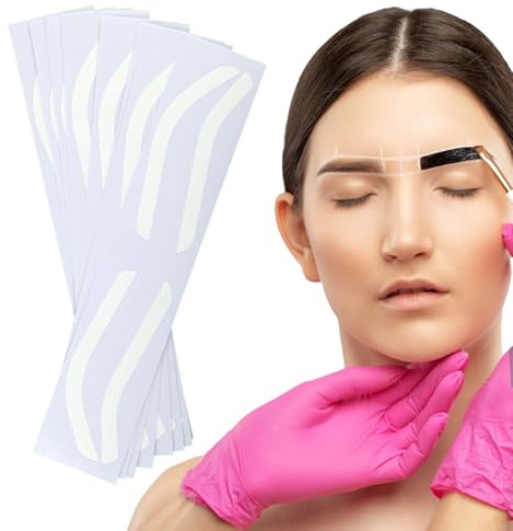 Pochoirs à sourcils - 50 paires de décalcomanies pour sourcils | Formation des sourcils facile à installer | Autocollants aérographe pour obtenir des formes professionnelles et même des sourcils