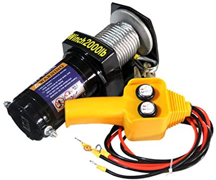 MYVVKIA Verricello Elettrico per Auto 12v24v Verricello per Auto Fuoristrada Verricello Elettrico per Auto-Soccorso Paranco di trazione (Colore: 3000 libbre, Dimensioni: 12V_Controllo Remo